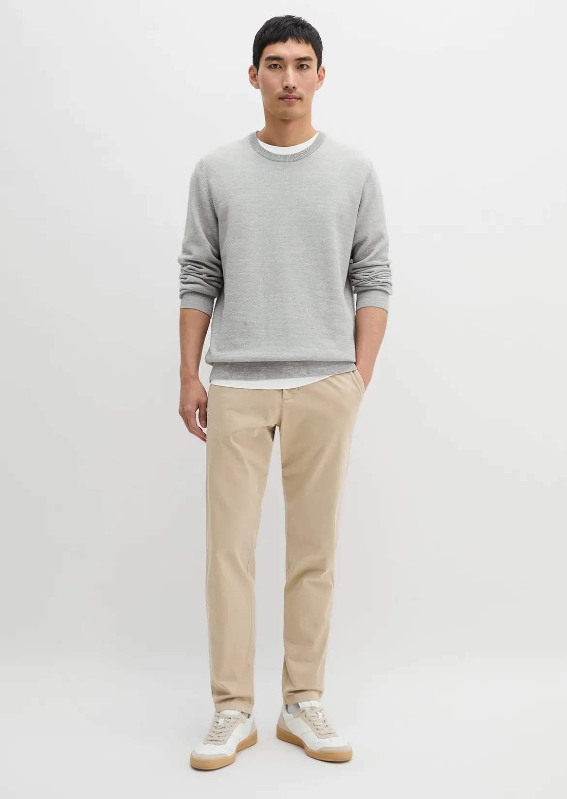 Pullover regular aus Bio-Baumwoll-Piqué