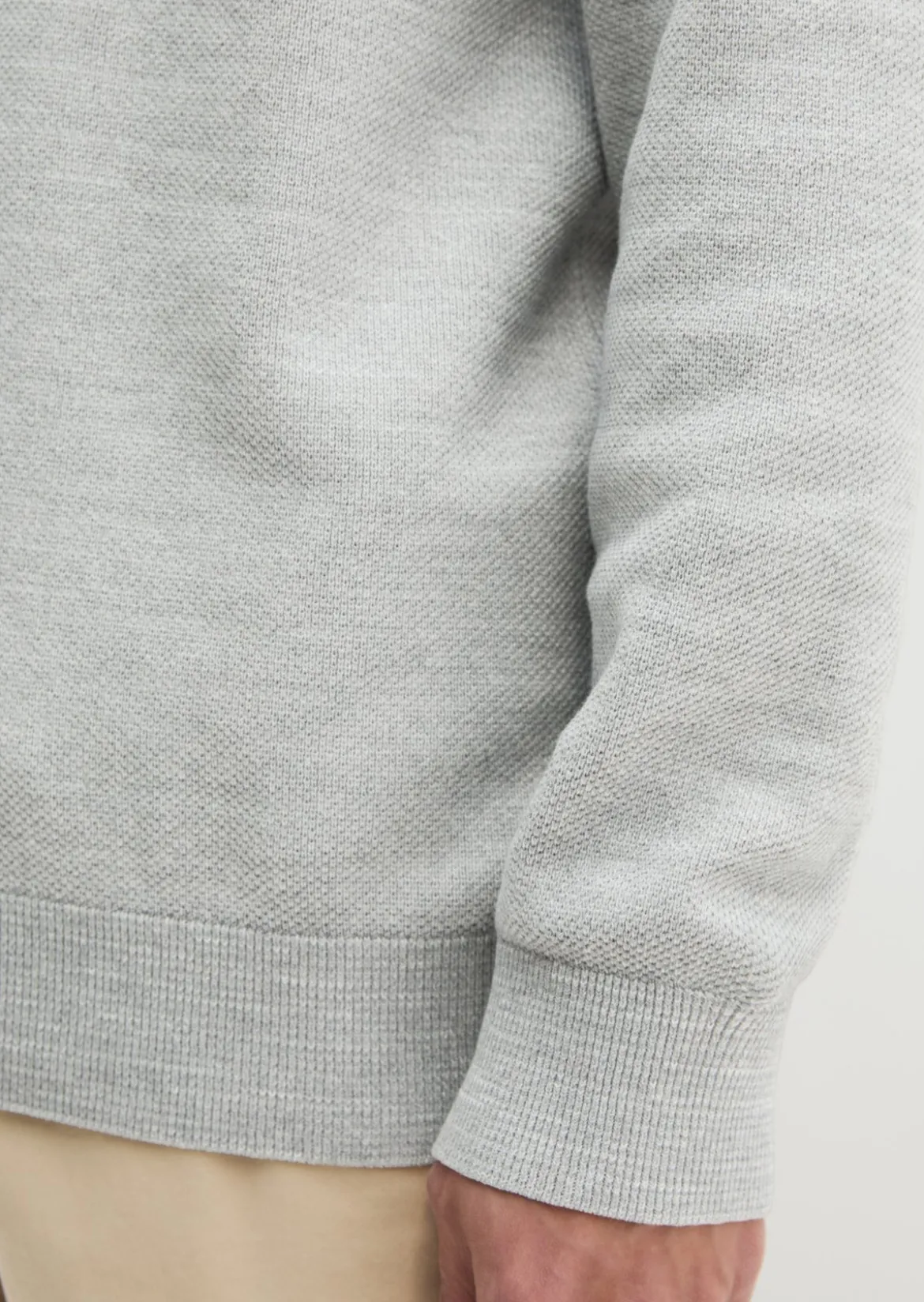 Pullover regular aus Bio-Baumwoll-Piqué