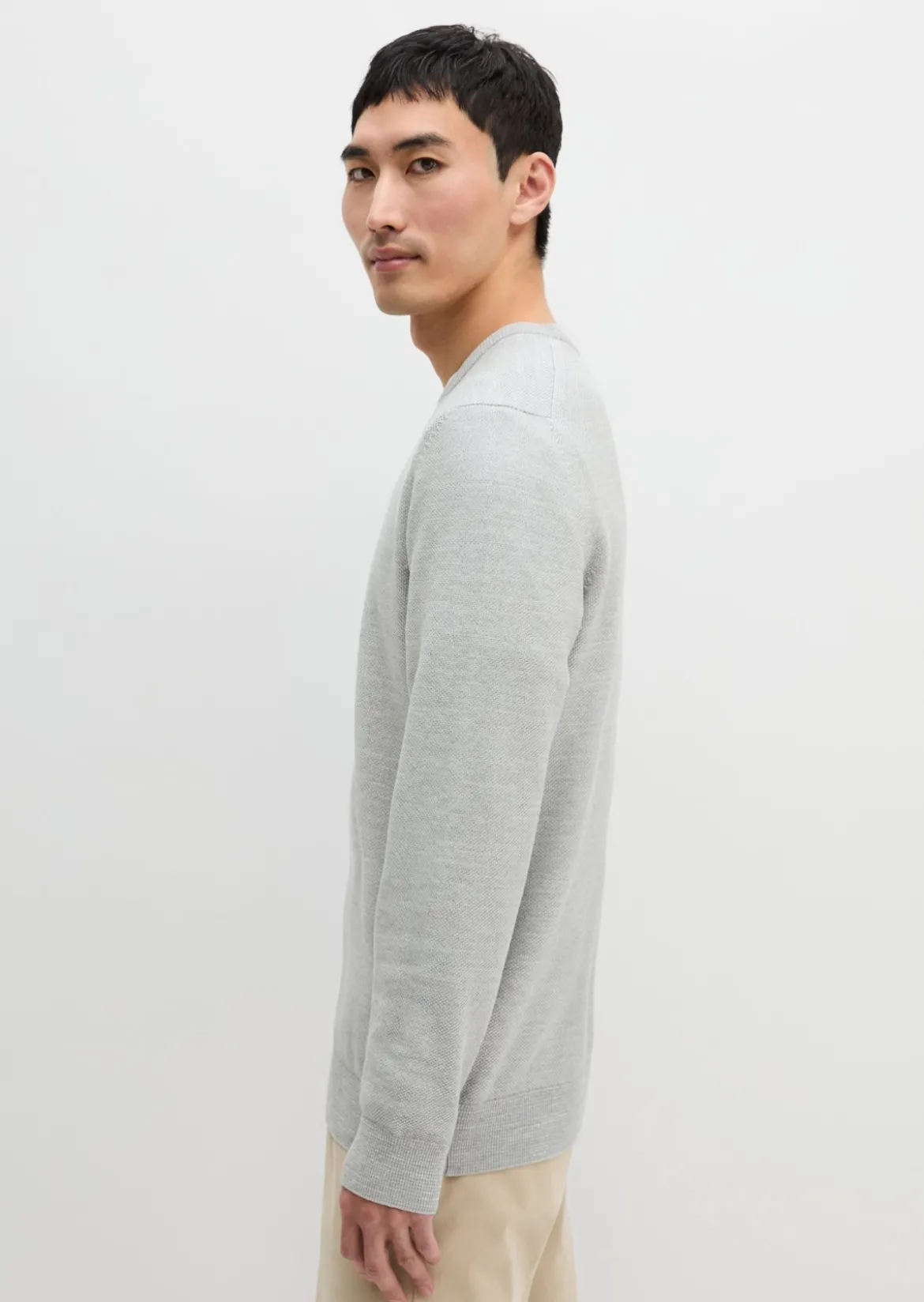 Pullover regular aus Bio-Baumwoll-Piqué