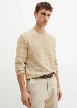 Pullover regular aus Bio-Baumwolle und Leinen
