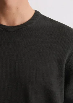 Pullover regular aus Bio-Baumwoll-Piqué