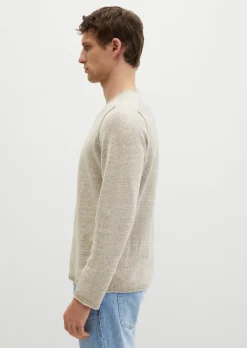 Pullover regular aus Bio-Baumwolle und Leinen