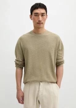Pullover regular aus Bio-Baumwolle und Leinen