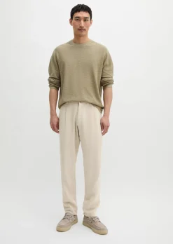 Pullover regular aus Bio-Baumwolle und Leinen