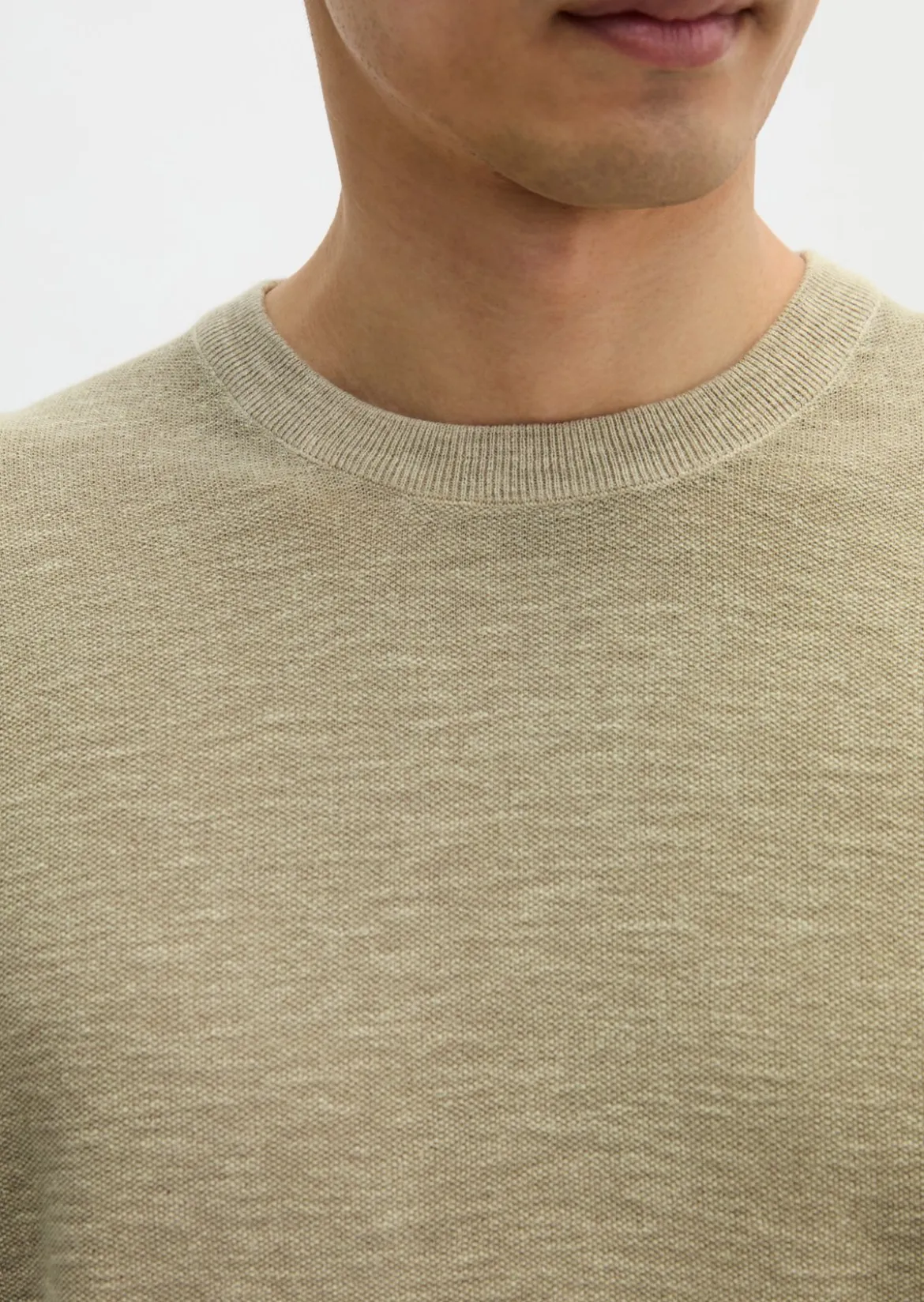 Pullover regular aus Bio-Baumwolle und Leinen