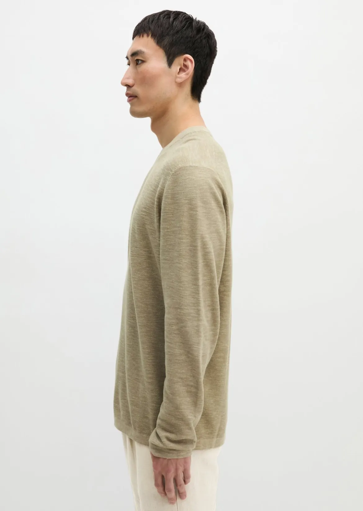 Pullover regular aus Bio-Baumwolle und Leinen