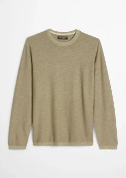 Pullover regular aus Bio-Baumwolle und Leinen