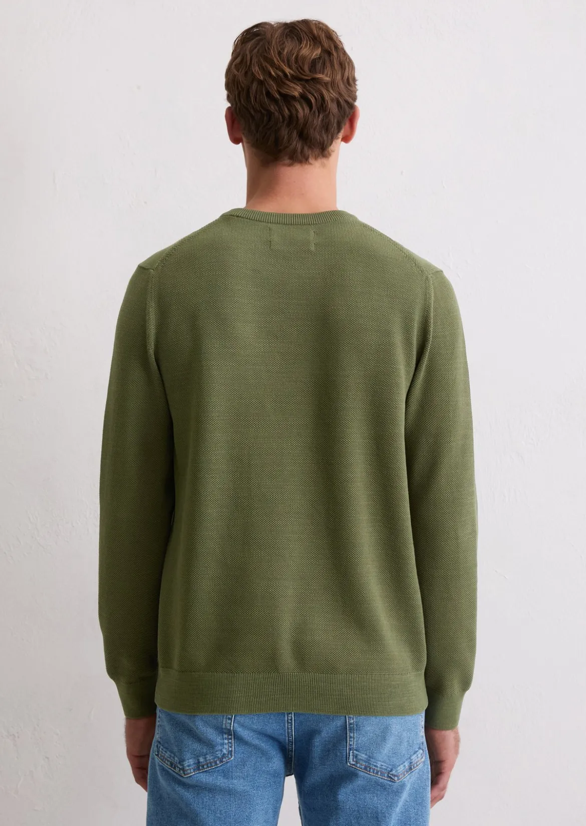 Pullover regular aus Bio-Baumwoll-Piqué