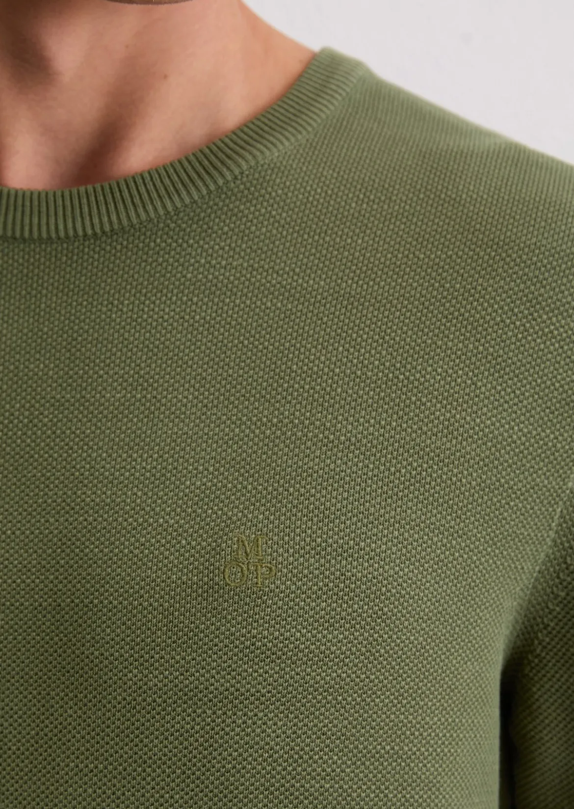 Pullover regular aus Bio-Baumwoll-Piqué