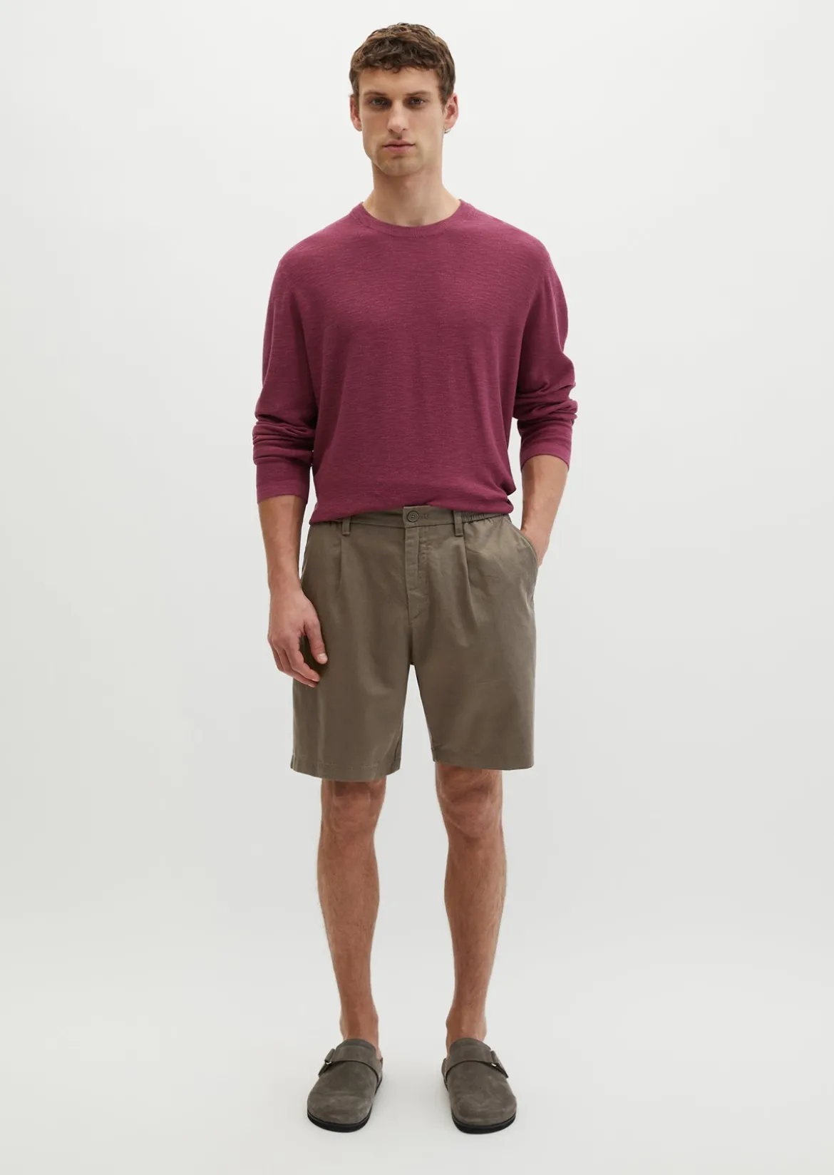 Pullover regular aus Bio-Baumwolle und Leinen