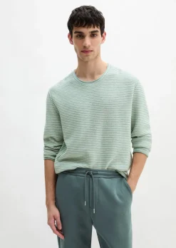 Pullover regular aus Bio-Baumwolle und Leinen