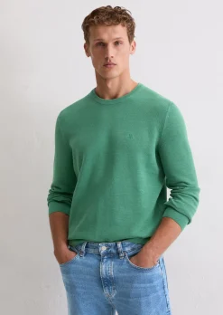 Pullover regular aus Bio-Baumwoll-Piqué