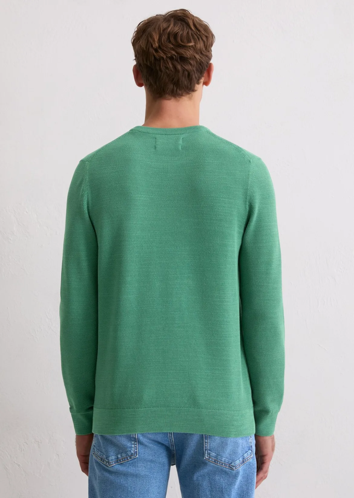Pullover regular aus Bio-Baumwoll-Piqué