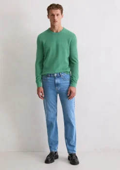 Pullover regular aus Bio-Baumwoll-Piqué