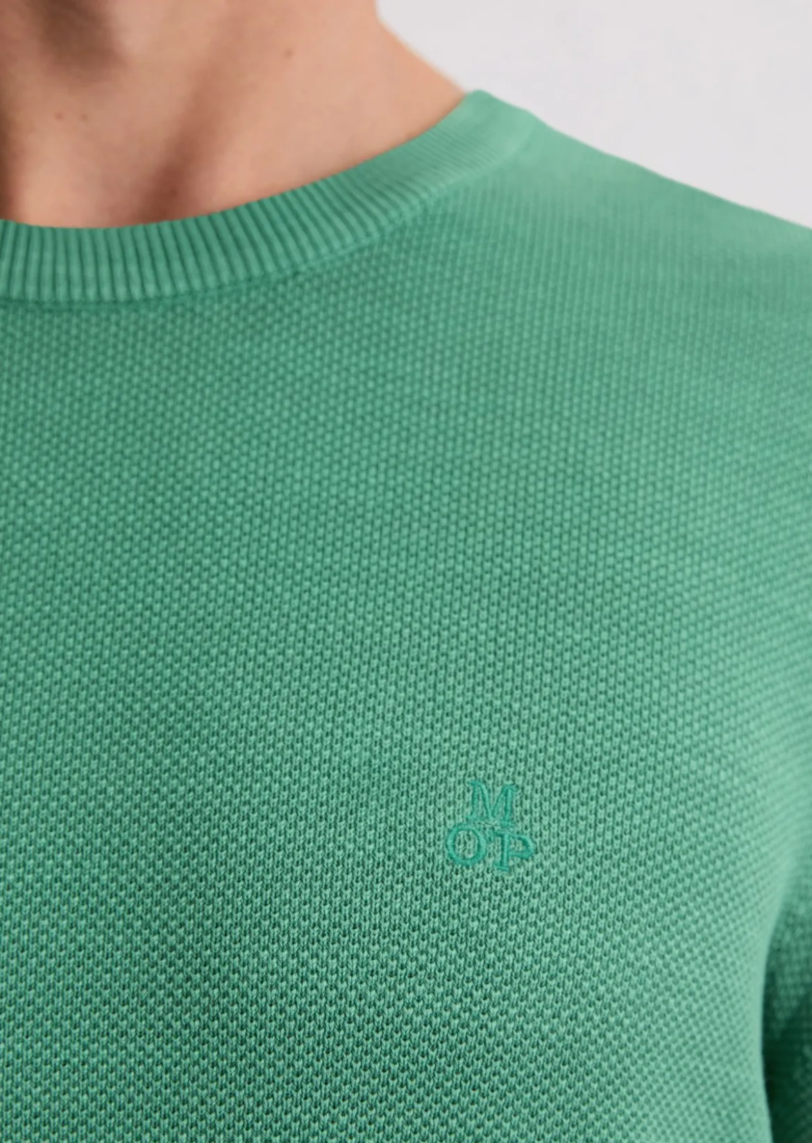 Pullover regular aus Bio-Baumwoll-Piqué