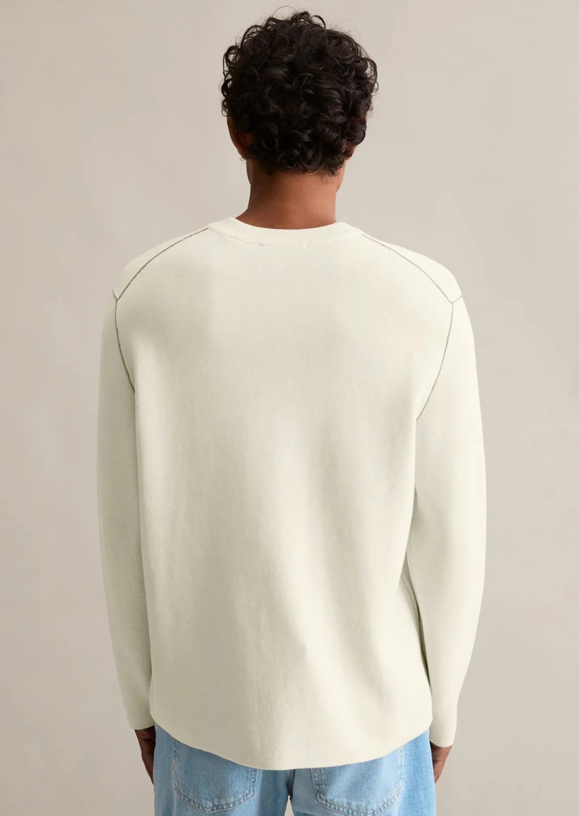 Pullover regular aus Double-Face-Cotton