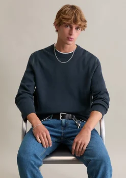 Pullover regular aus Double-Face-Cotton