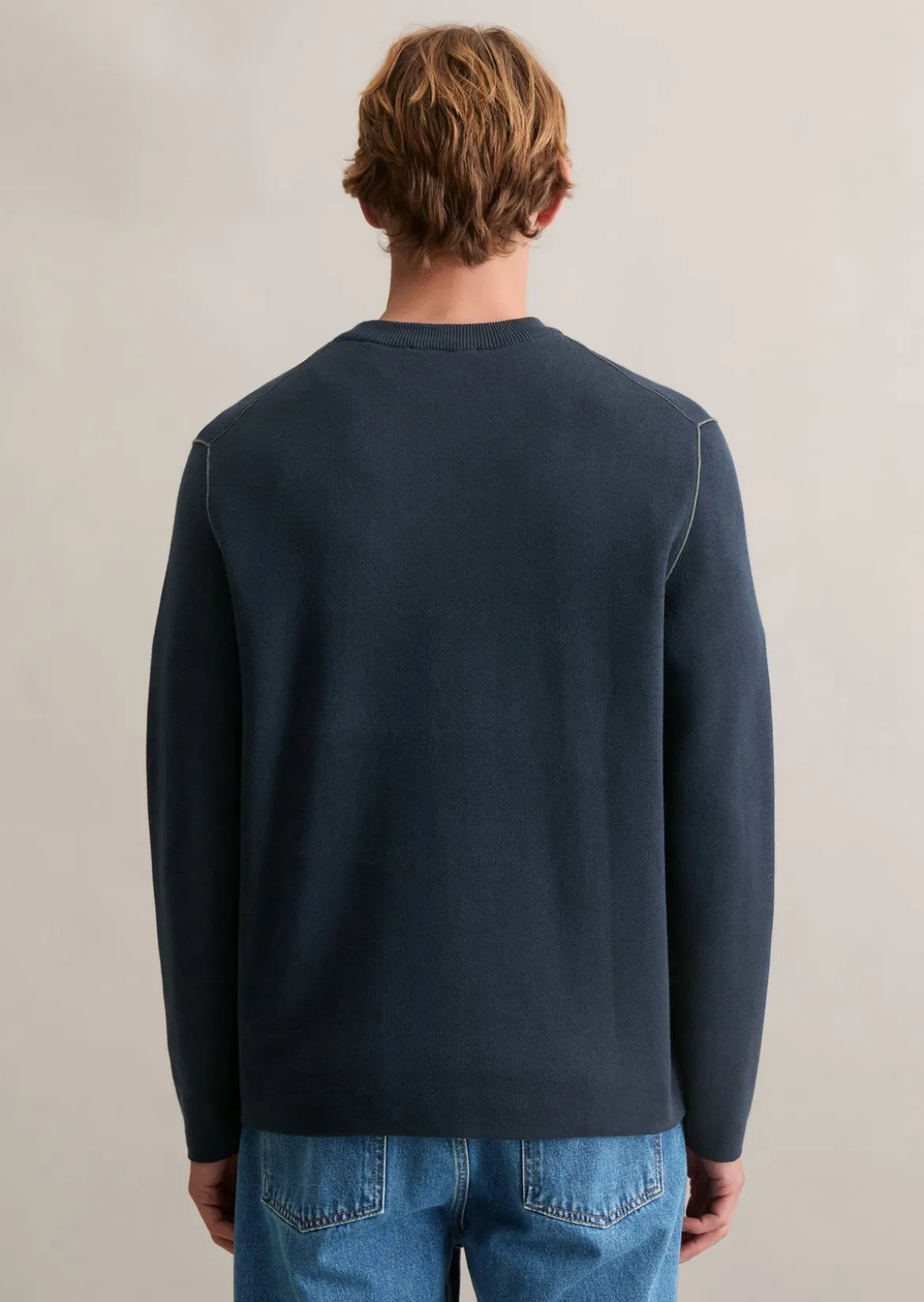 Pullover regular aus Double-Face-Cotton
