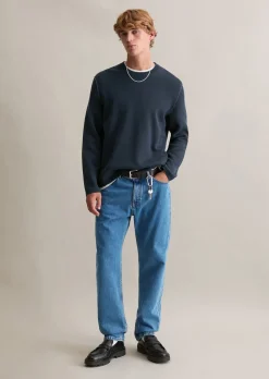 Pullover regular aus Double-Face-Cotton