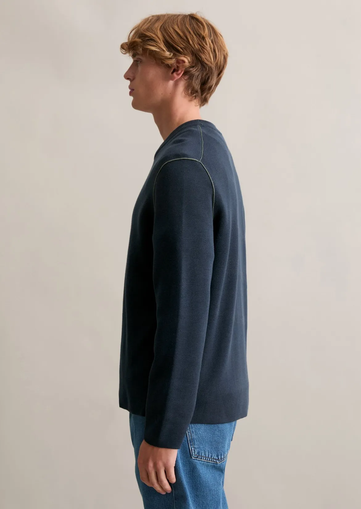 Pullover regular aus Double-Face-Cotton