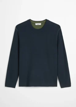 Pullover regular aus Double-Face-Cotton