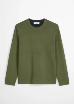 Pullover regular aus Double-Face-Cotton