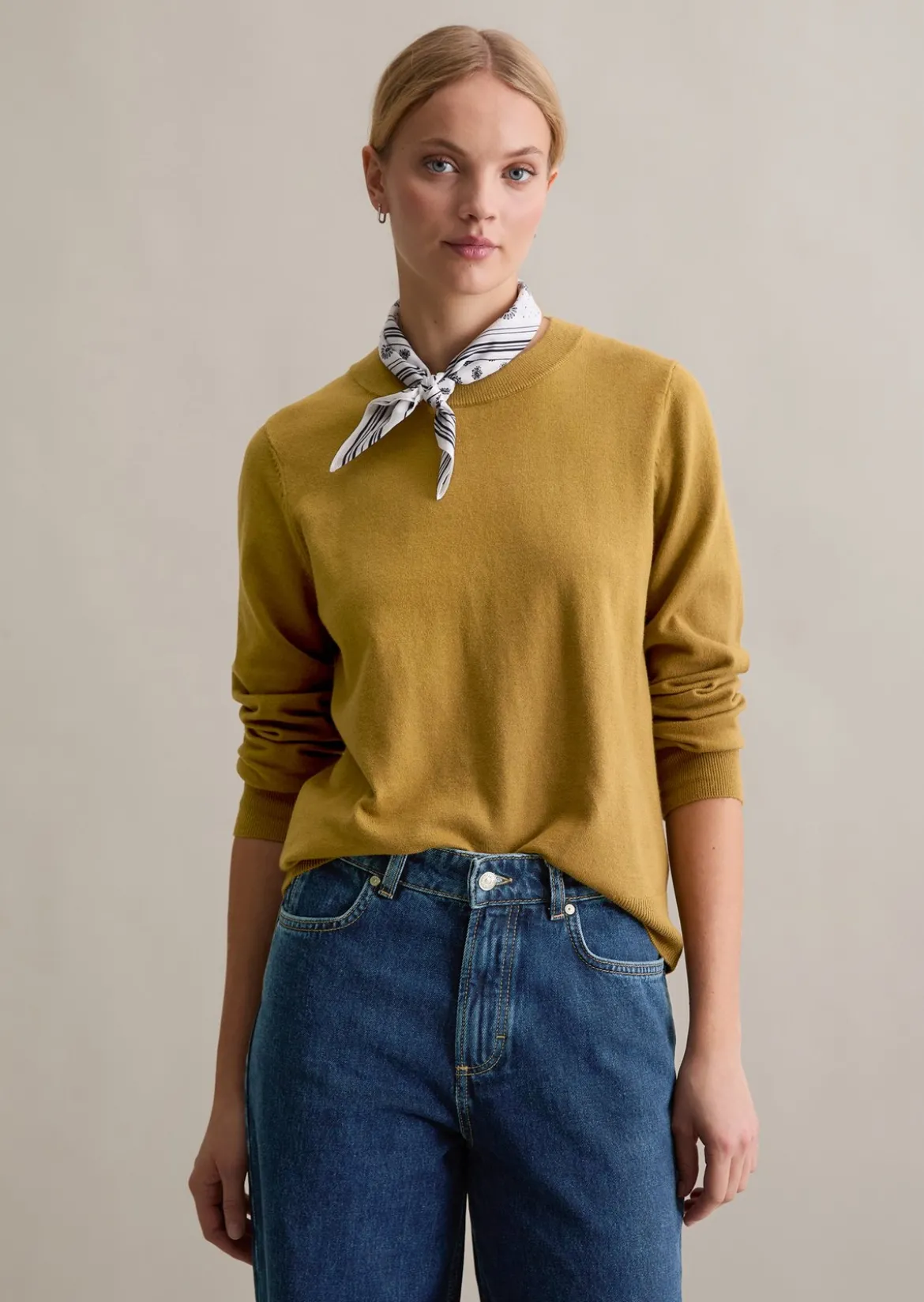 Pullover regular aus Soft Cotton Stretch