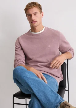 Pullover regular mit feiner Piqué-Struktur