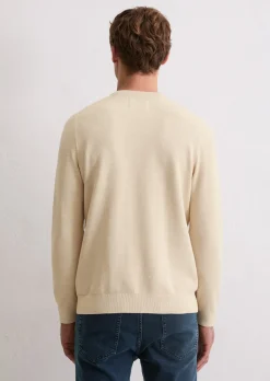 Pullover regular mit feiner Piqué-Struktur