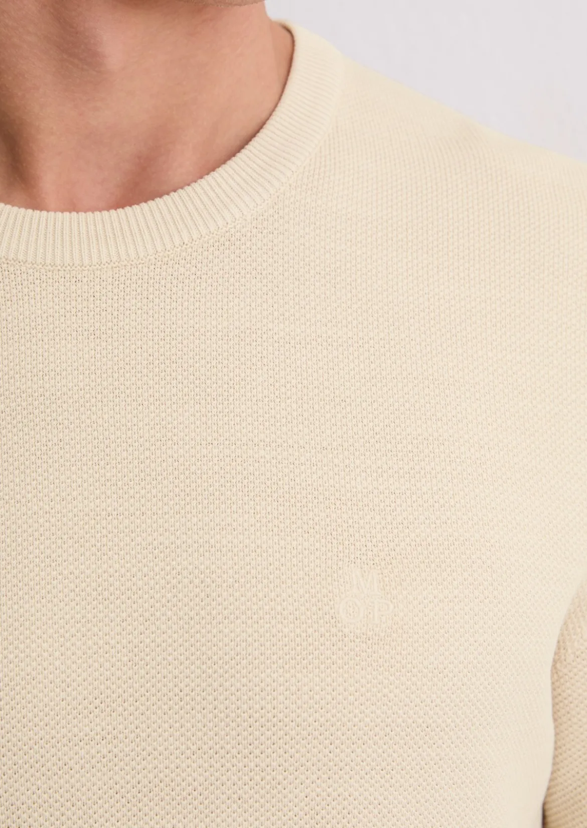 Pullover regular mit feiner Piqué-Struktur