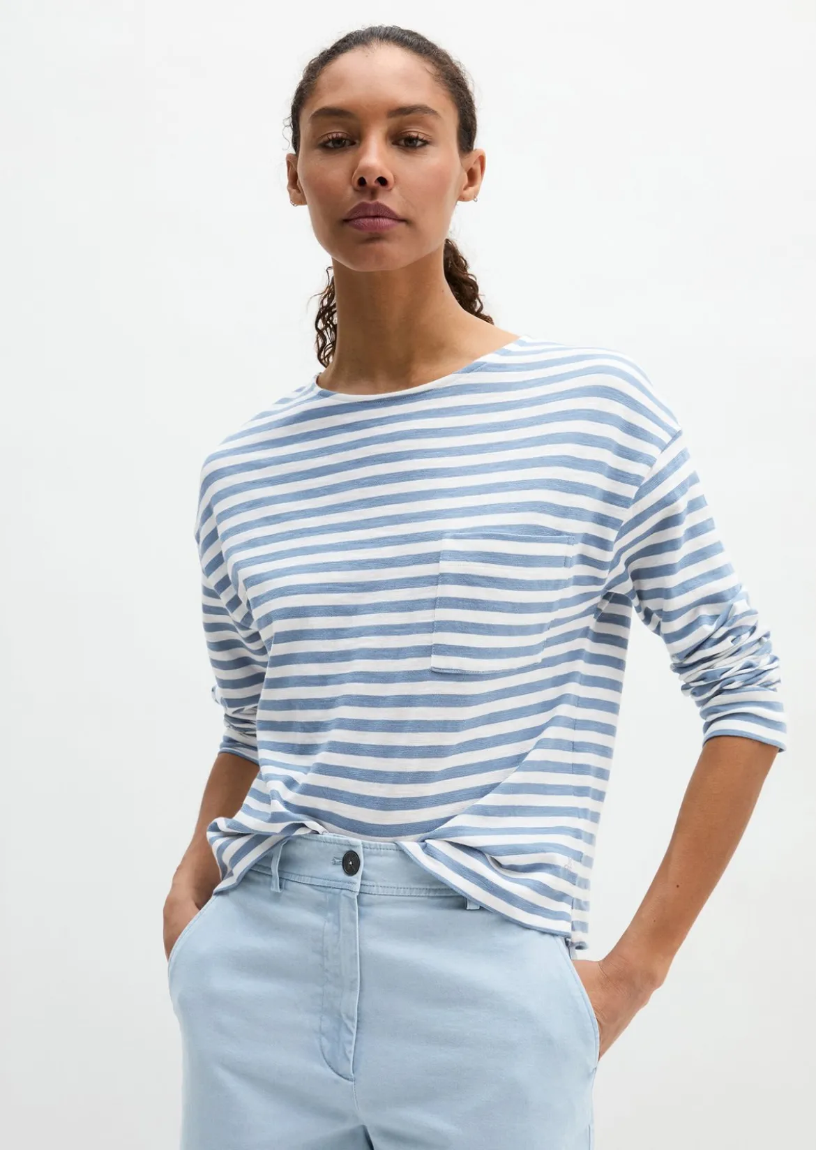 Ringel-Longsleeve regular aus Slubjersey