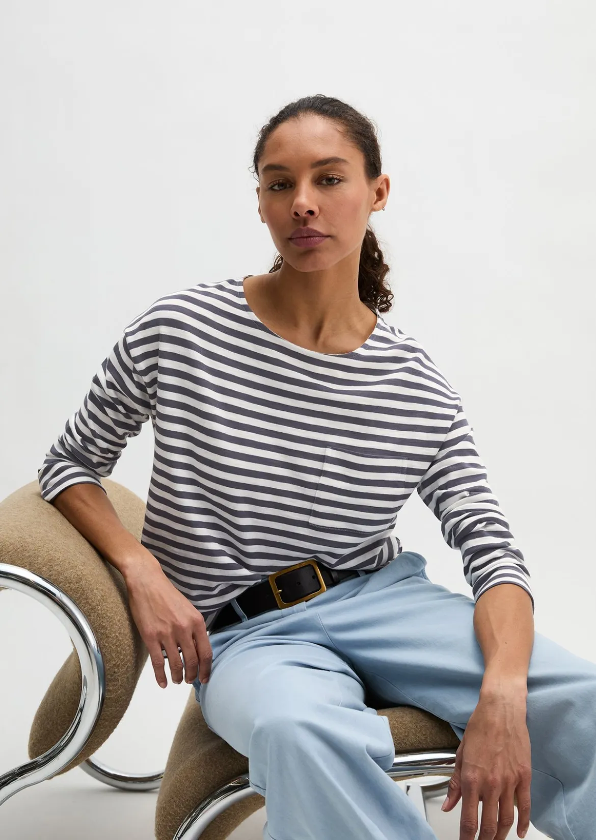 Ringel-Longsleeve regular aus Slubjersey