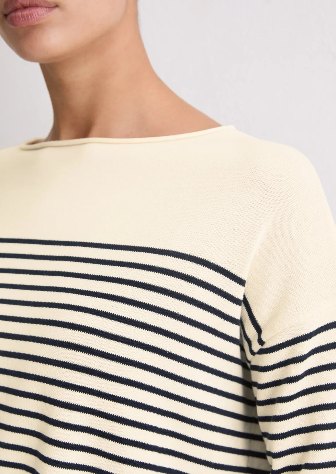 Ringelpullover loose aus reiner Bio-Baumwolle