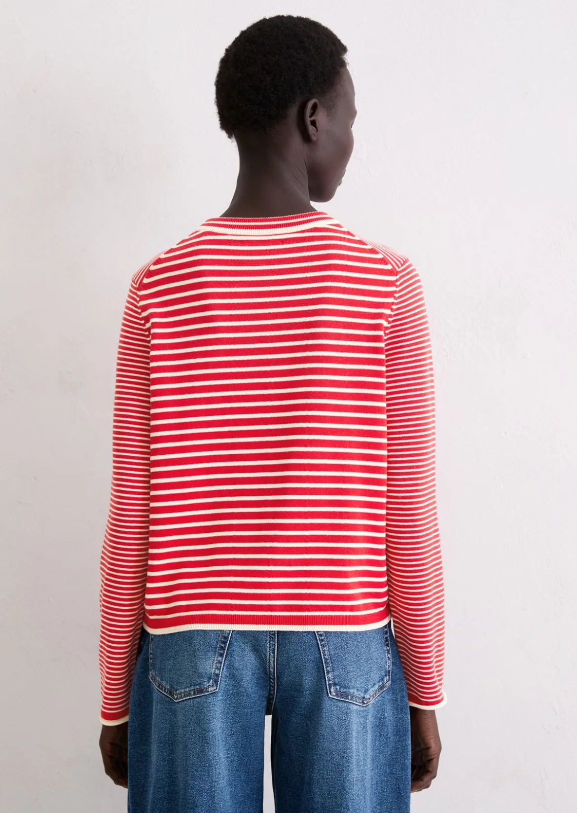 Ringelpullover regular aus reiner Bio-Baumwolle