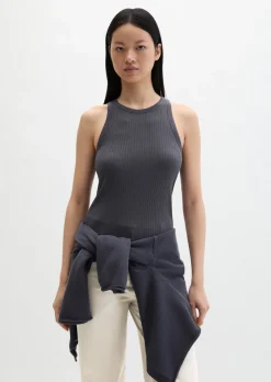 Ripp-Jersey-Top regular mit TENCEL™ Modal