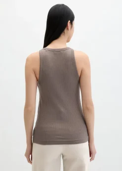 Ripp-Jersey-Top regular mit TENCEL™ Modal
