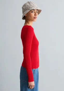 Rippstrick-Cardigan slim aus LENZING™ ECOVERO™