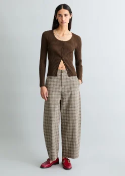 Rippstrick-Cardigan slim aus LENZING™ ECOVERO™