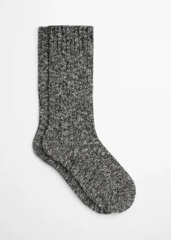 Rippstrick-Socken aus softem Bio-Baumwoll-Mix