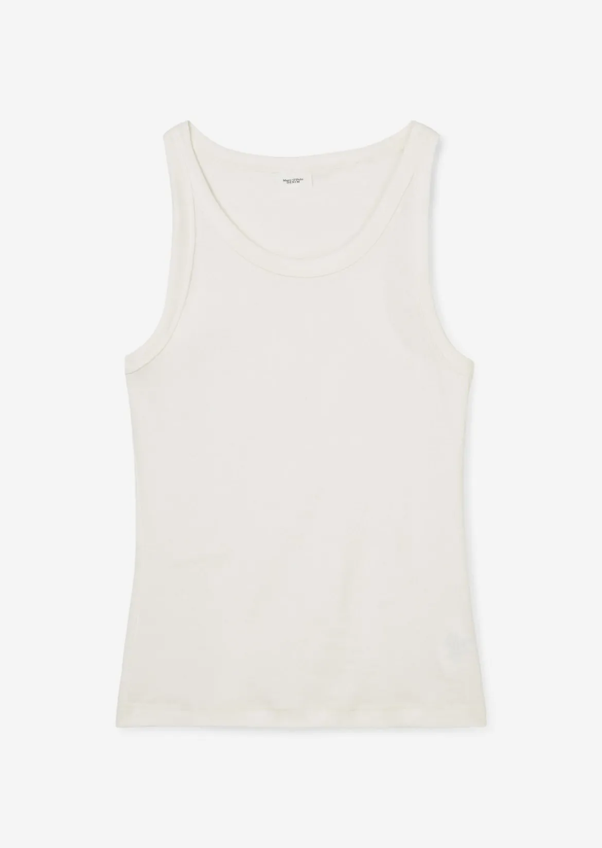 Ripp-Tanktop slim aus Bio-Baumwoll-Stretchjersey
