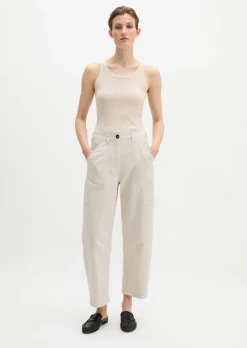 Ripp-Tanktop slim aus Bio-Baumwoll-Modal-Jersey