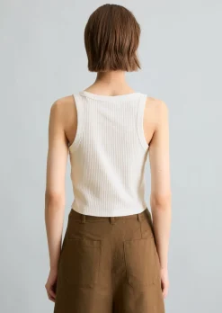 Ripp-Top slim cropped aus Stretch-Jersey
