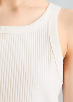 Ripp-Top slim cropped aus Stretch-Jersey