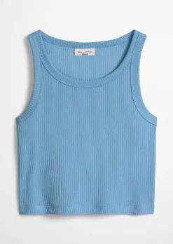Ripp-Top slim cropped aus Stretch-Jersey