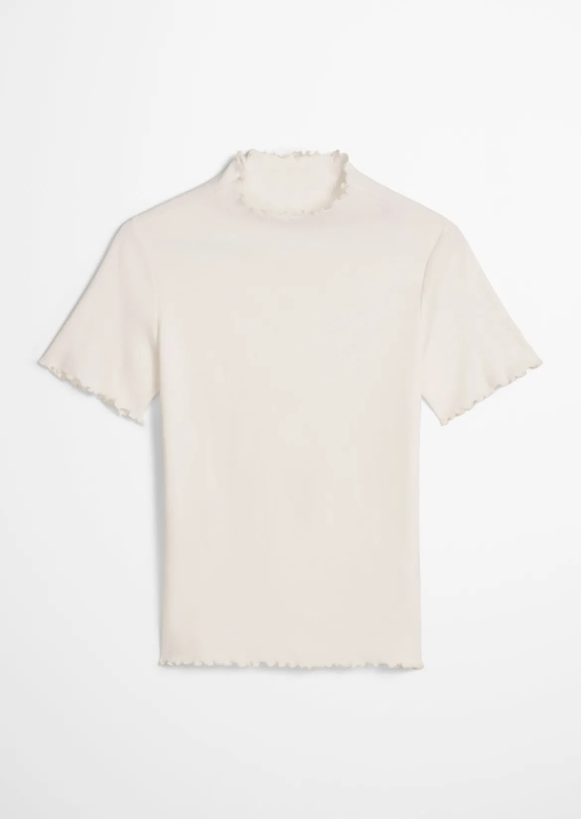 Ripp-T-Shirt slim aus Organic Cotton-Stretch-Jersey