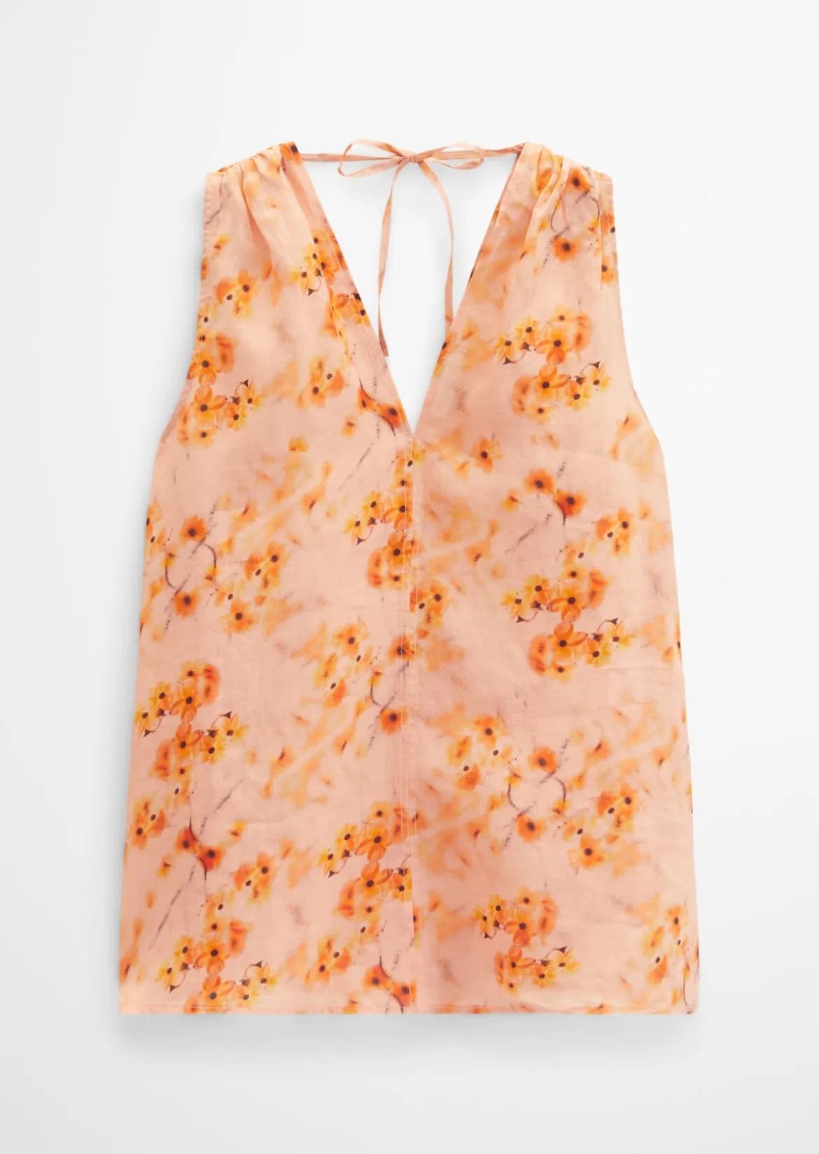 Ärmellose Bluse relaxed aus weicher Ramiefaser