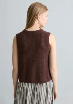 Ärmellose Cardigan slim aus weichem Organic Cotton-Mix