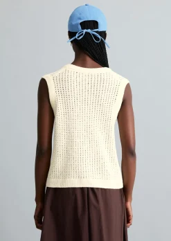 Ärmellose Cardigan slim aus weichem Organic Cotton-Mix
