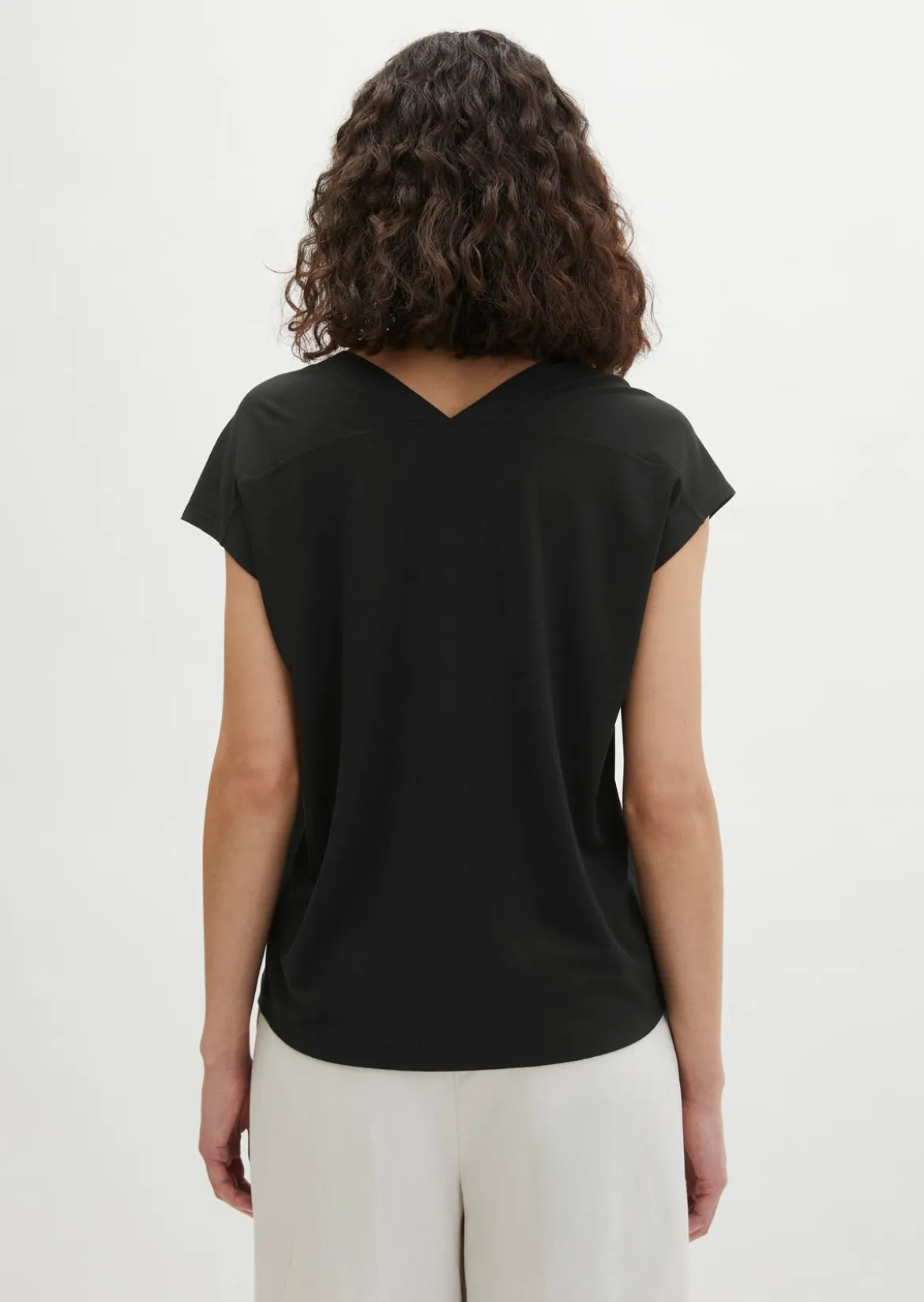 Ärmellose Jerseybluse relaxed aus LENZING™ ECOVERO™