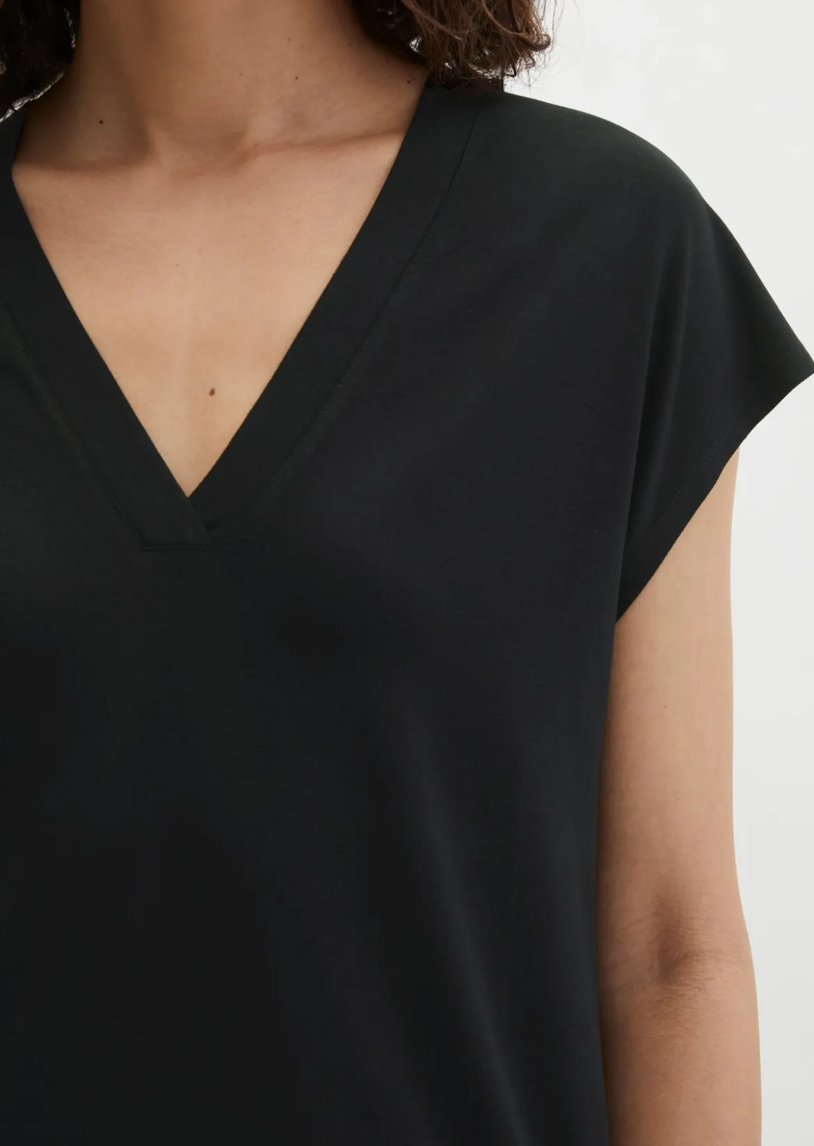 Ärmellose Jerseybluse relaxed aus LENZING™ ECOVERO™